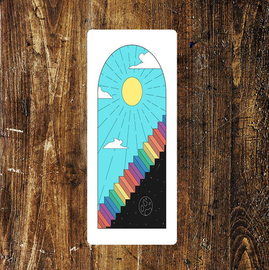 Bright Colourful Sun Window Style Art | Metal Sig