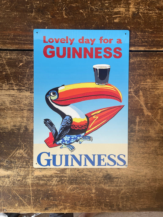 Lovely Day For A Guinness Toucans beach | Metal Sign