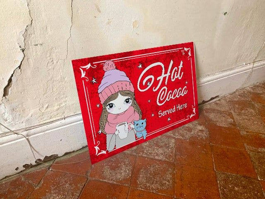 Hot Coco Chocolate | Metal Vintage Wall Sign