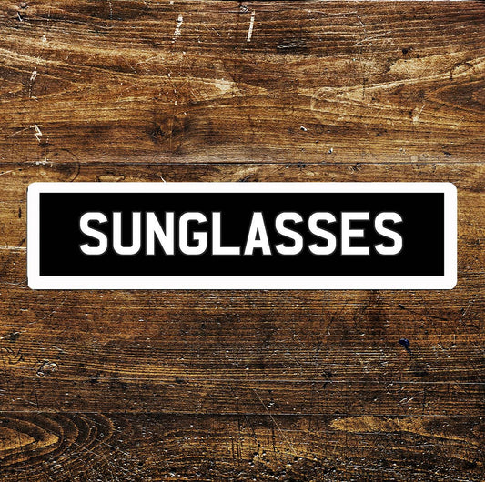 Sunglasses Sign Metal Long Sign Plaque
