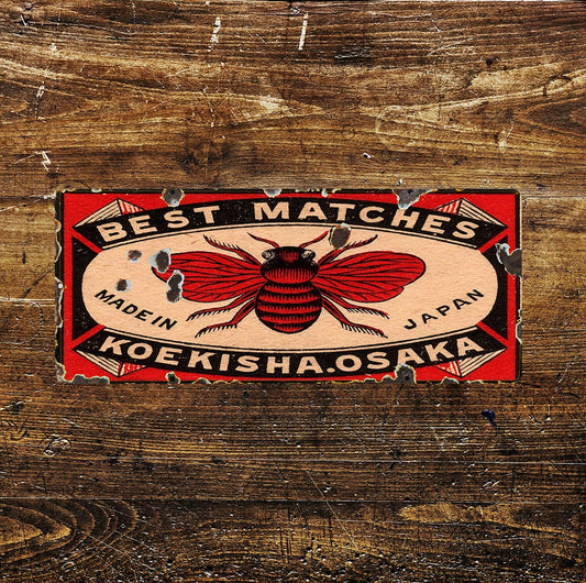 Vintage match box Japan lifestyle art | Metal Sign
