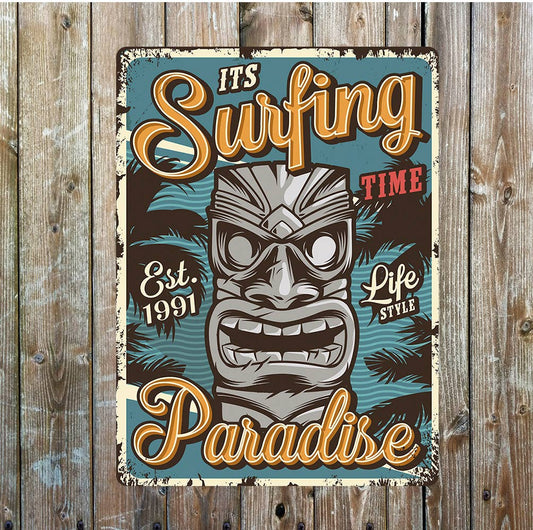 Surfing paradise lifestyle Metal Sign Plaque