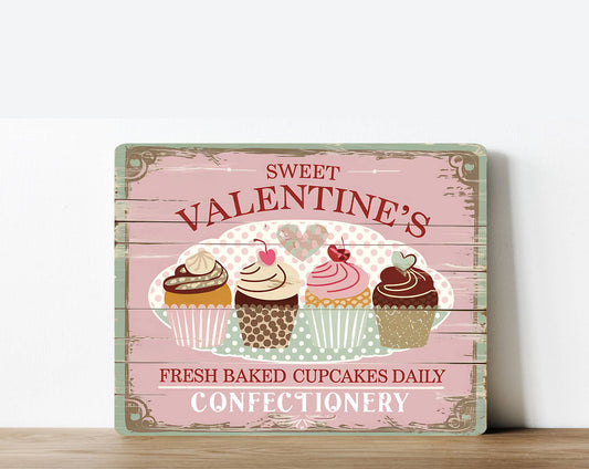 Sweet Valentine Love Cake | Metal Sign Plaque