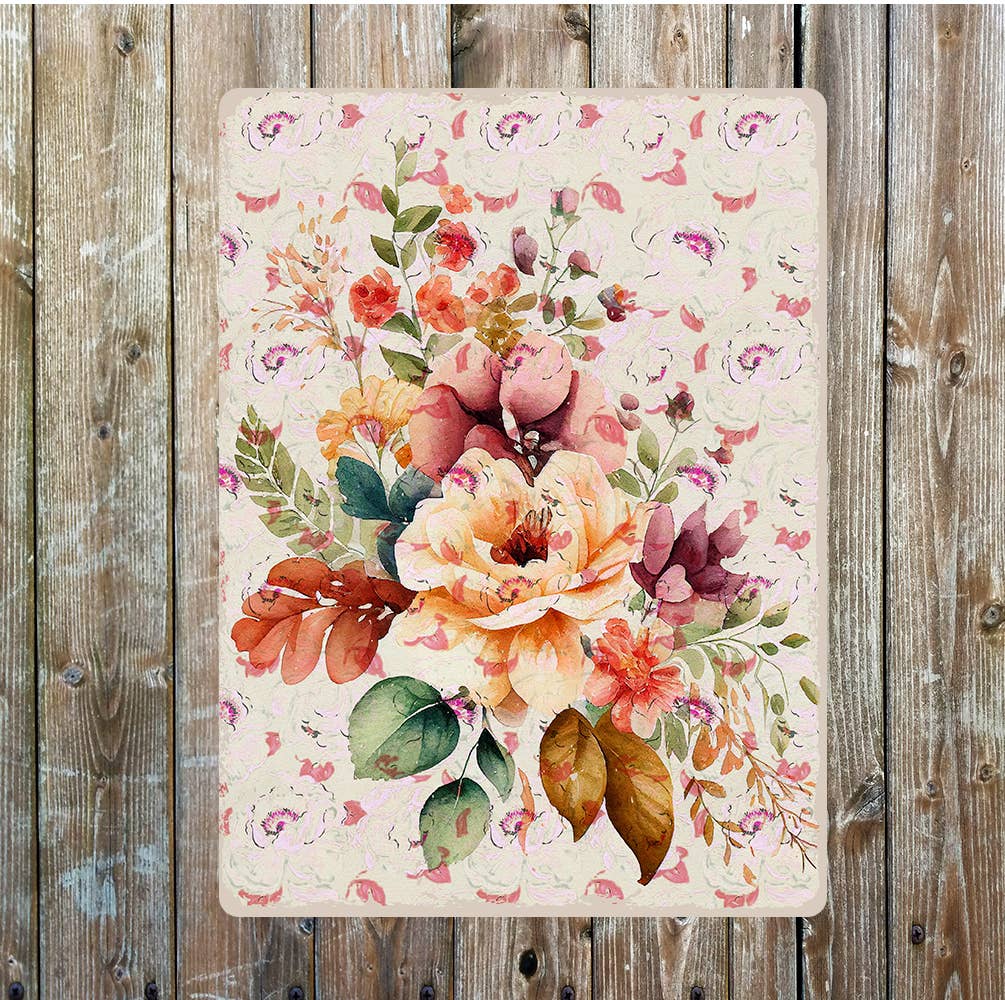 Colourful Flower Collection Pretty | Metal Sign Plaque