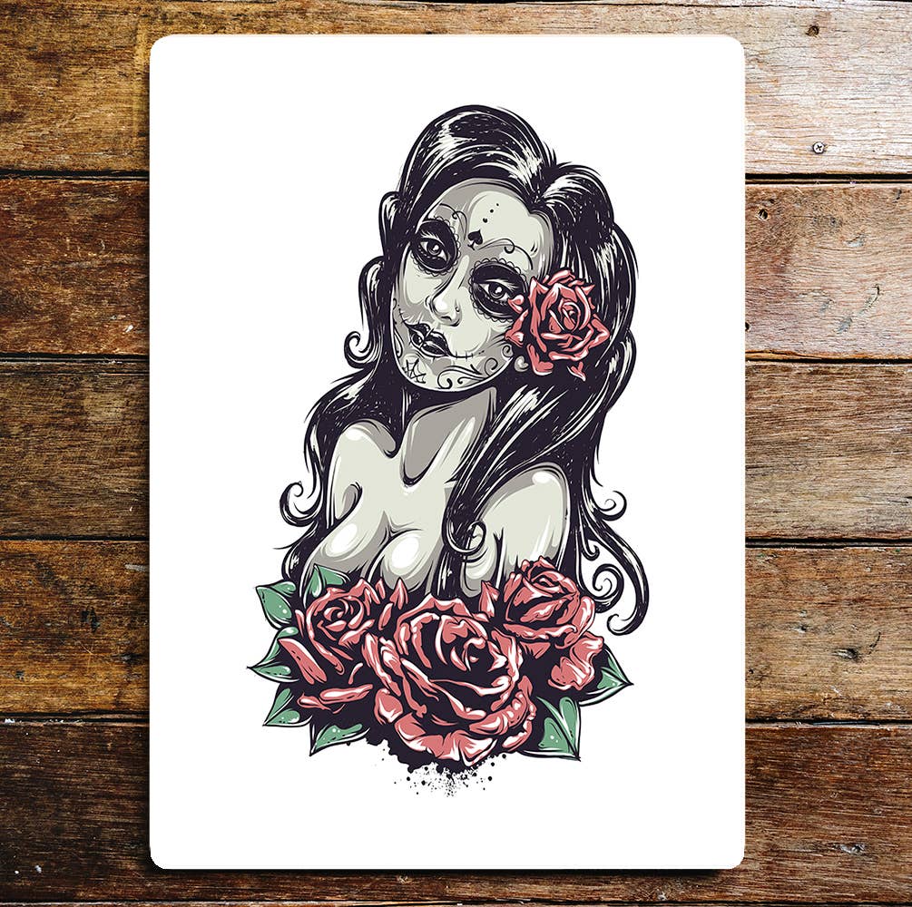 Sexy zombie art Metal Wall Sign