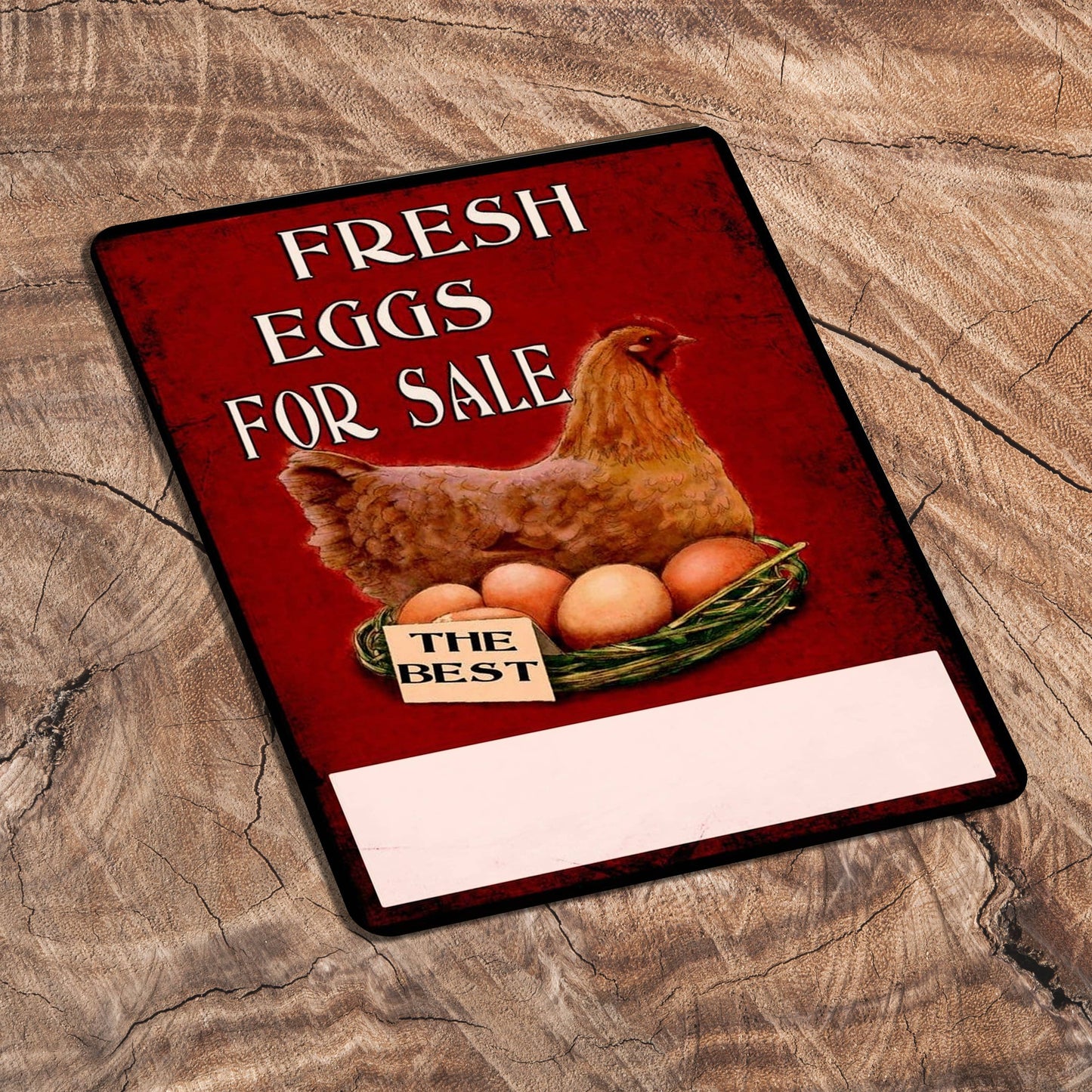Fresh Eggs For Sale Chicken | Metal Travel Wall Sign