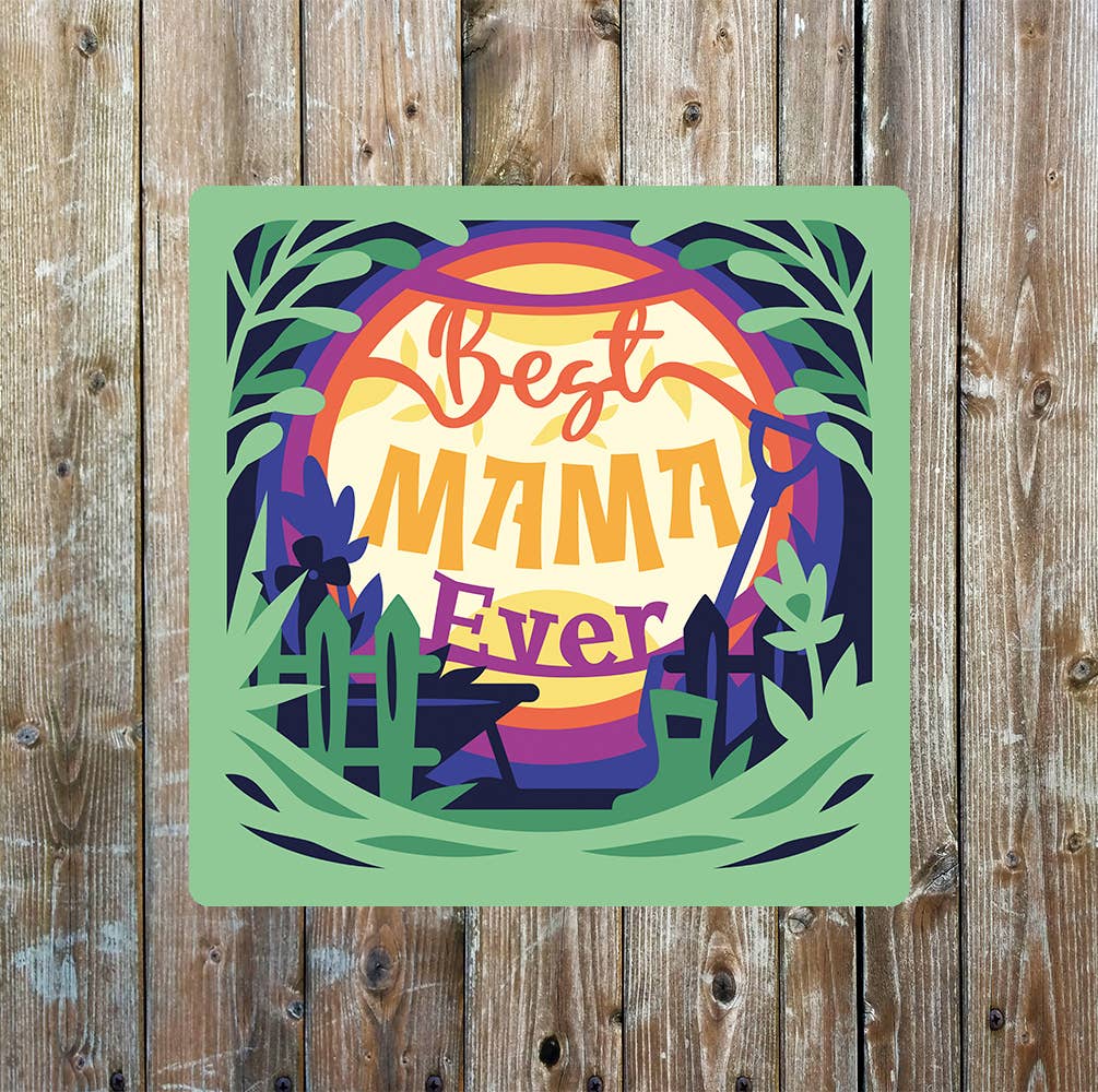 Mother's Day best mama ever | Metal Sign Plaque Square