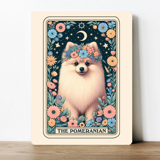The Pomeranian Flower Tarot | Metal Sign Plaque