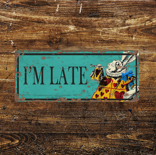 Alice in Wonderland am late lifestyle art Metal Sign