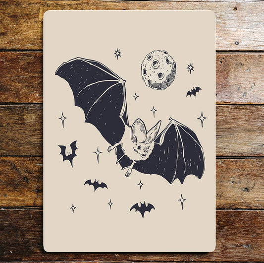 Halloween Bat Art | Metal Sign Plaque