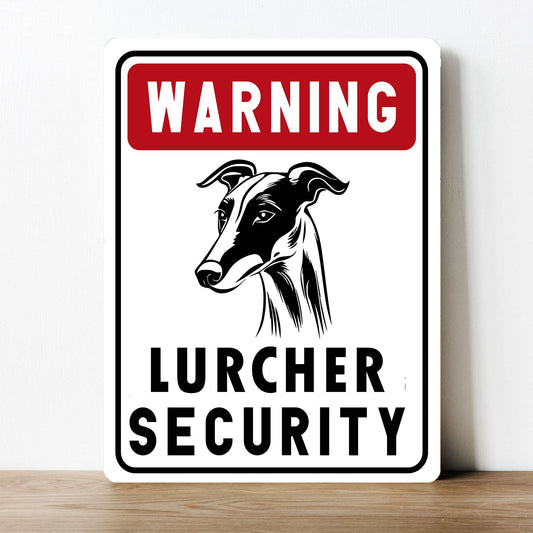 Lurcher Security Dog Gaurd | Metal Sign Plaque