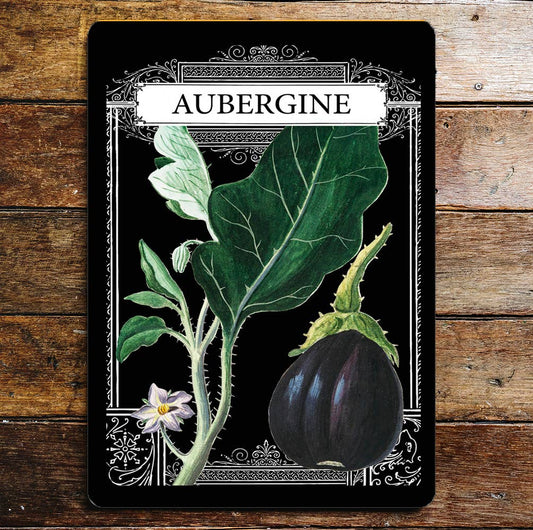 Garden seeds aubergine Kitchen | Metal Advertising Wall Sign