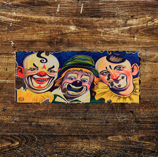 Circus 3 Clown Heads | Metal Sign