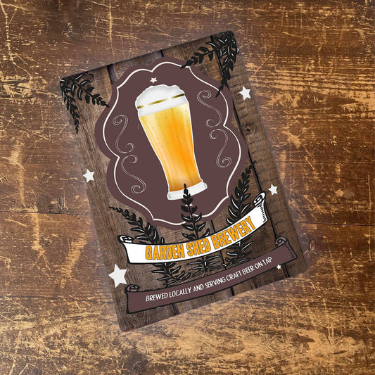 Homebrew Garden shed Brewery | Metal Humour Wall Sign