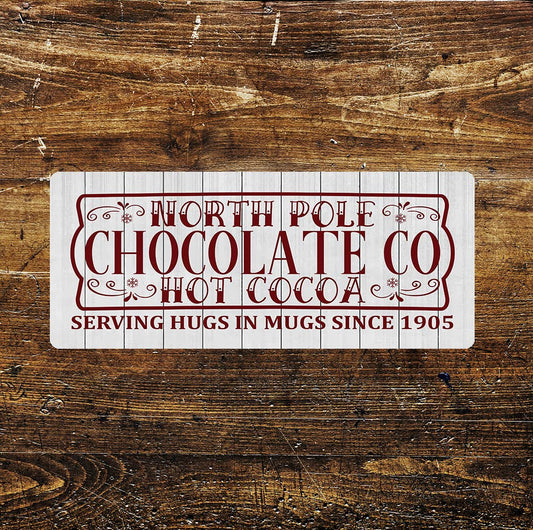 North Pole Hot Chocolate Christmas | Metal Sign