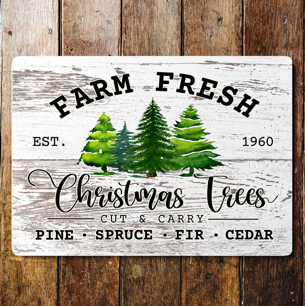 Christmas Tree Farm Fresh Wall | Metal Sign Plaque