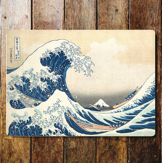The High Waves Sea Boats Metal Sign Plaque