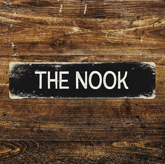 The Nook Sign Metal Long Sign Plaque