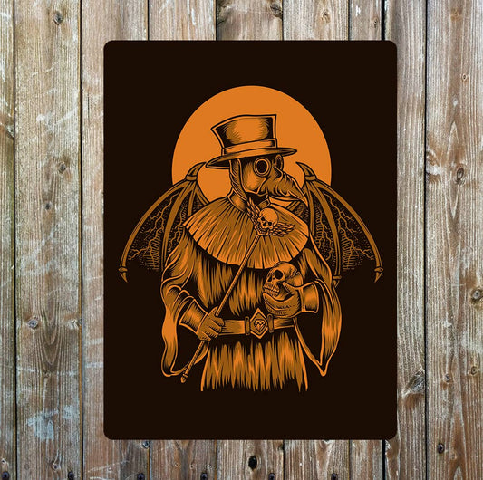 Plague Doctor Art Metal Sign Plaque
