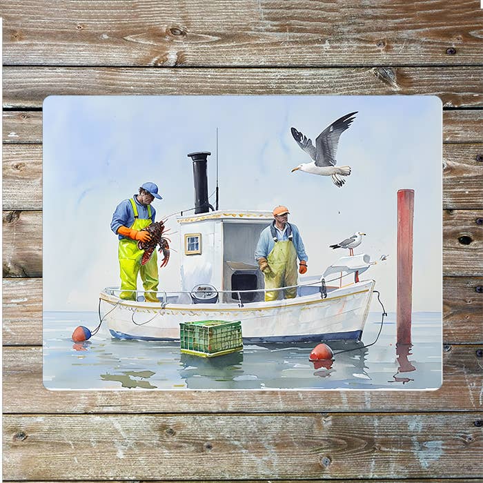 Fisherman Boat Seaside Sea Nautical | Metal Sign Plaque