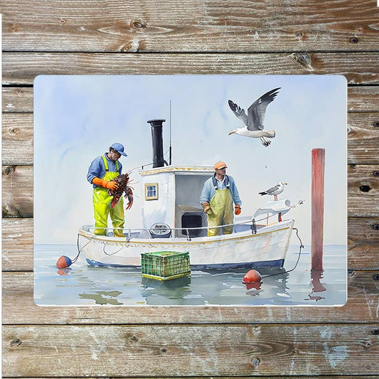 Fisherman Boat Seaside Sea Nautical | Metal Sign Plaque