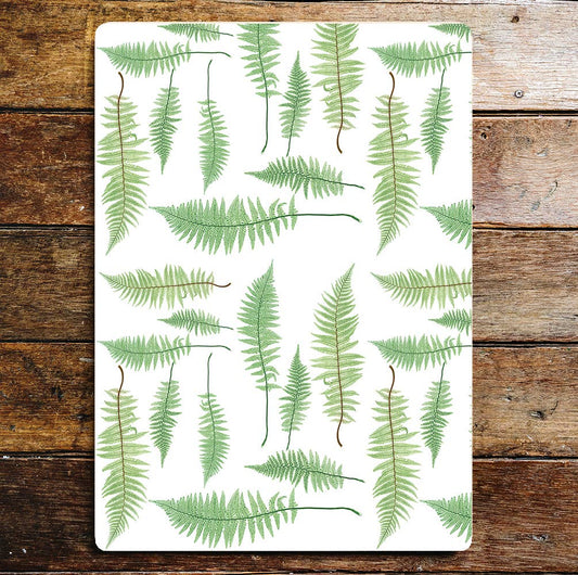 Fern Leaves Pattern Green | Metal Sign Plaque