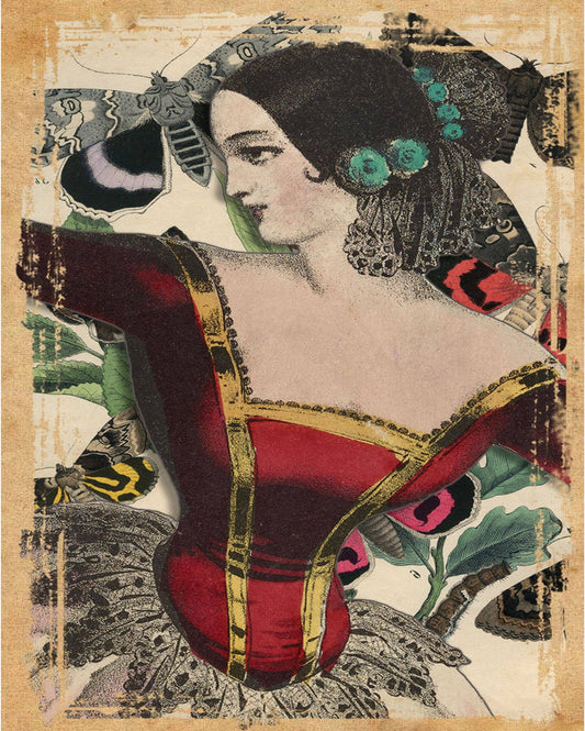 Gyspy Dancer Red Dress | Metal Humour Wall Sign