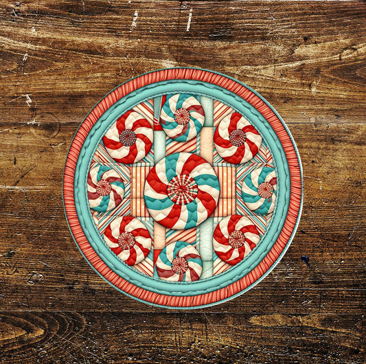 Pattern Wall Art Circle Metal Sign