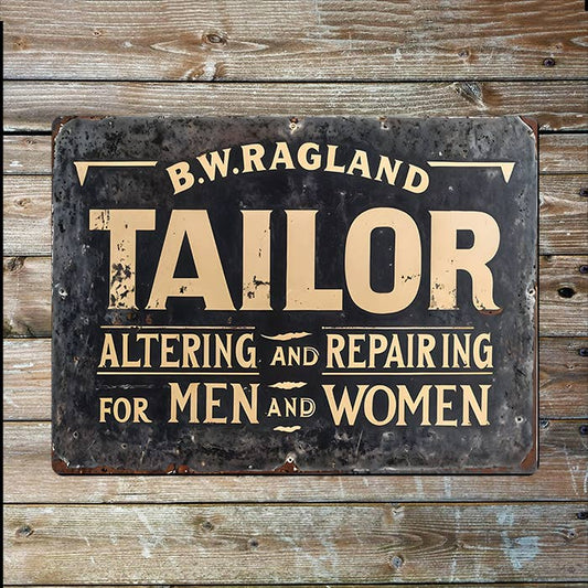 Tailor Shop Altering Repairing | Vintage | Metal Sign Plaque