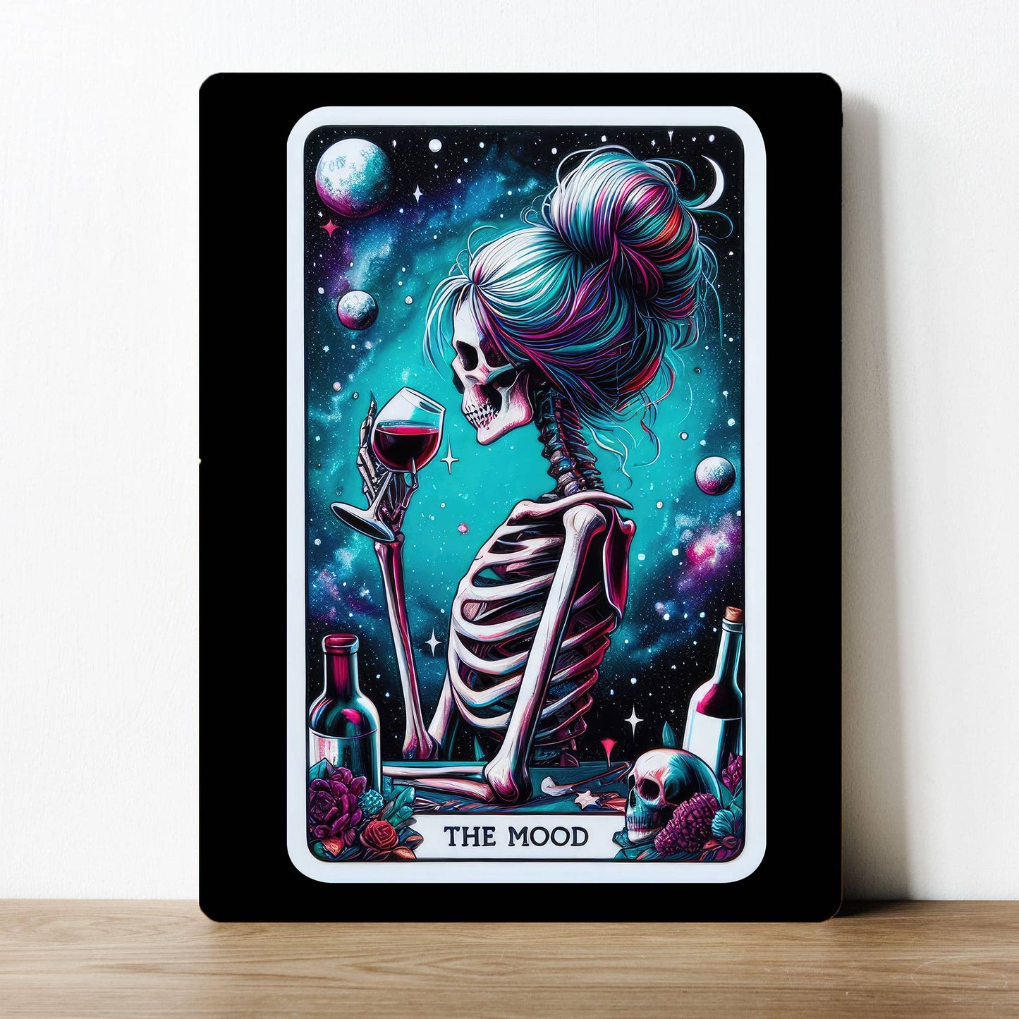 Tarot Card Skeleton Skull The Mood Metal Sign Plaque