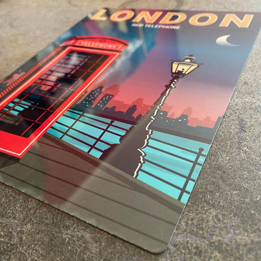 London Telephone Box | Metal Advertising Wall Sign