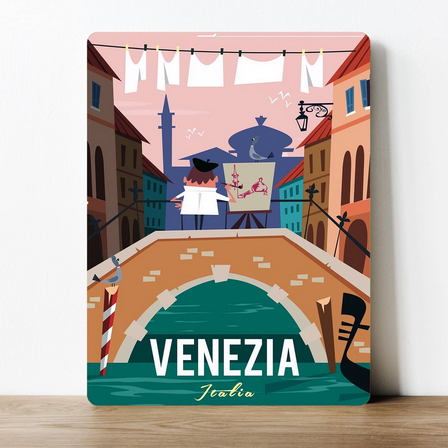 Retro Venice travel Italy Metal Sign Plaque