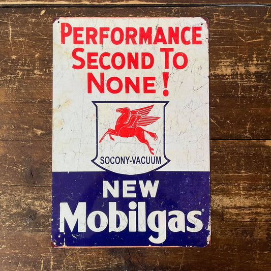 Mobilgas Motor Oil Performance | Metal Wall Sign