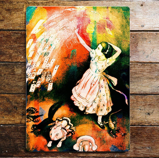 Alice in Wonderland All The Cards | Metal Sign Plaque