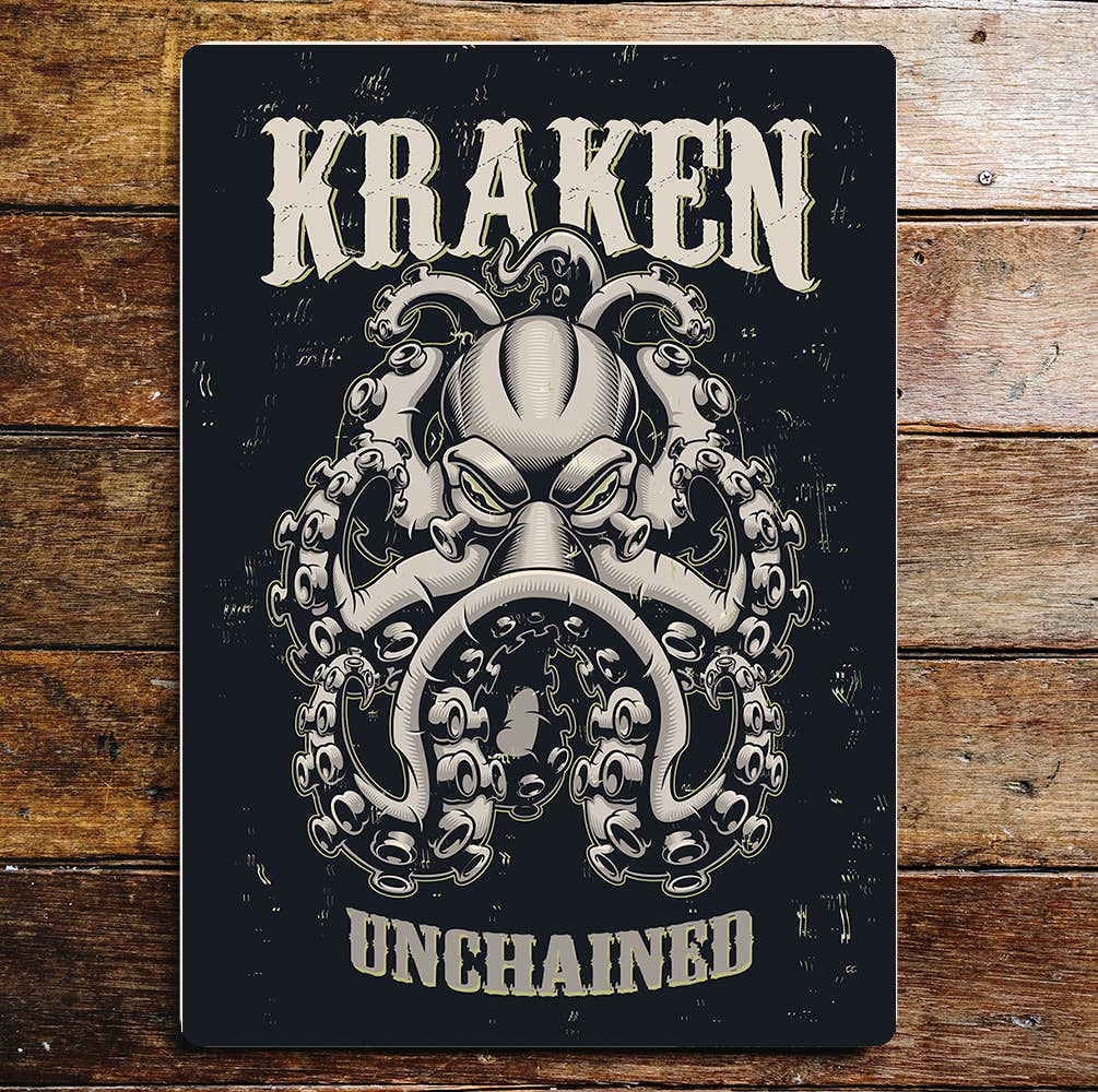 Kraken octopus unchained squid | Metal Sign