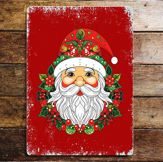 Christmas decoration Santa Art | Metal Sign Plaque