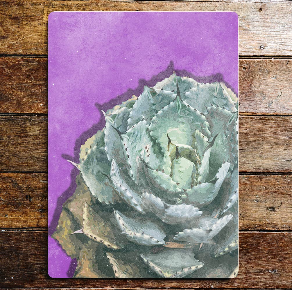 Purple flower lifestyle Metal Sign Plaque