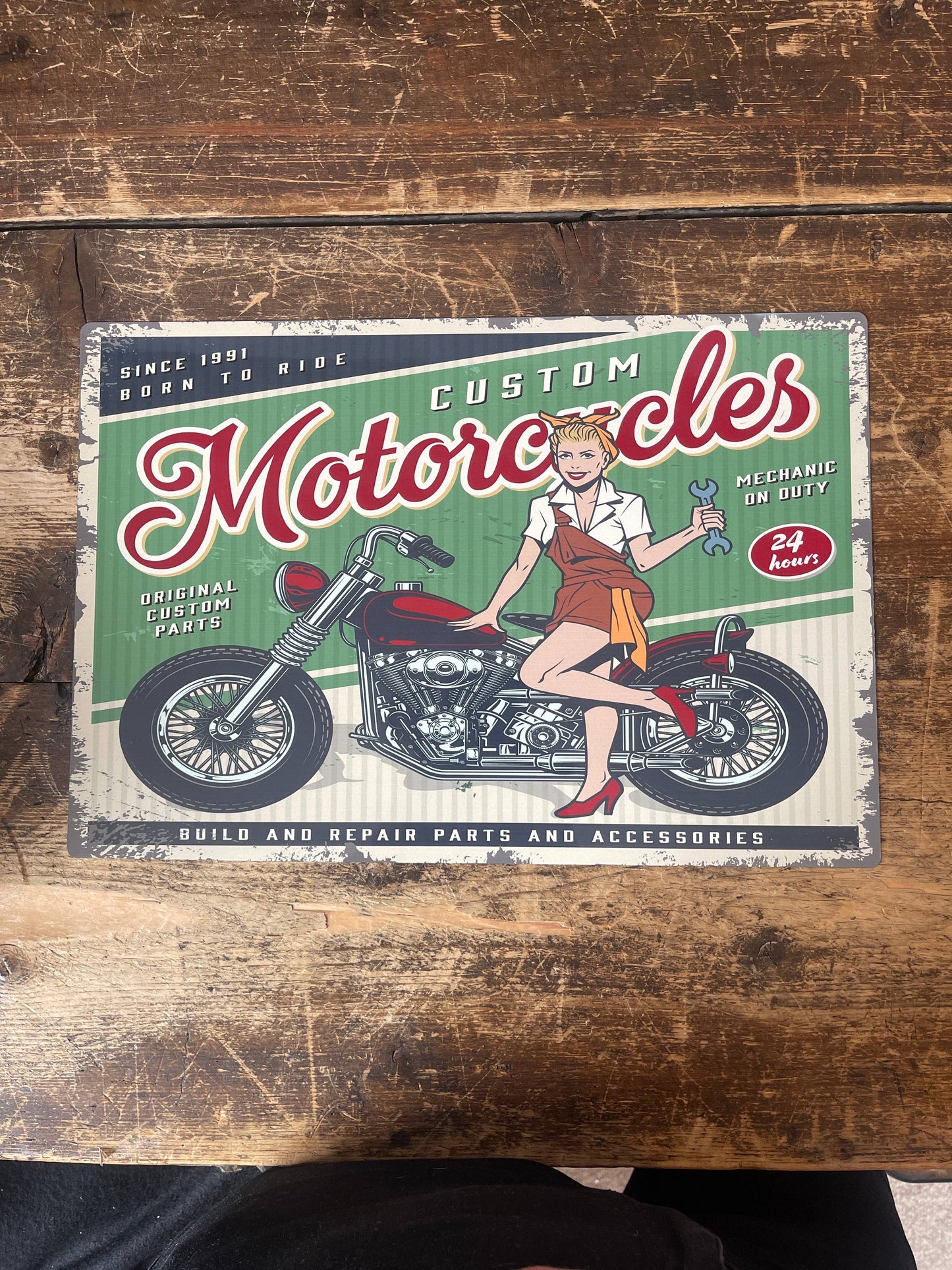 motorcycle Motorbike garage | Metal Retro Wall Sign