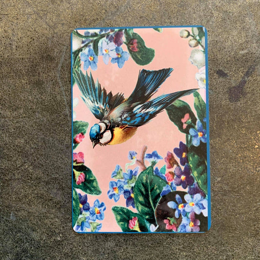 Blue Birds And Leaf Collage | Metal Humour Wall Sign