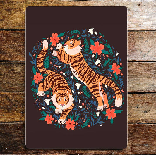 Tiger Nature wild life Art Metal Sign Plaque