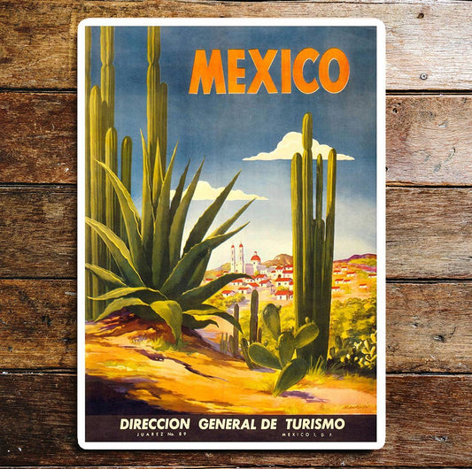 Mexico Desert Cactus | Metal Wall Sign Plaque