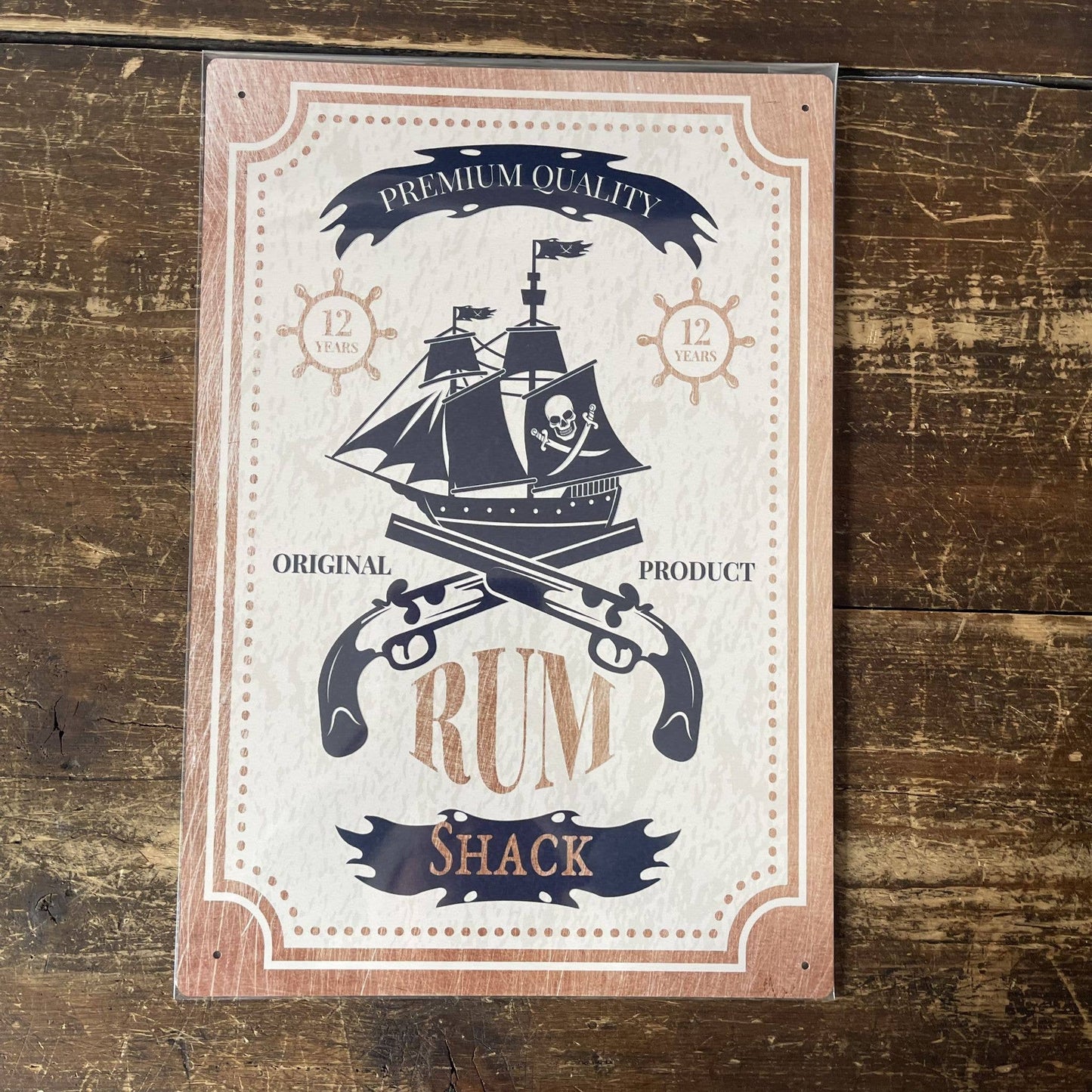 Rum Bar Tin Sign, Rum Shack Metal Sign Plaque