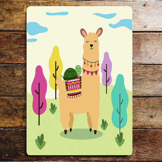 llama | Metal Sign Plaque