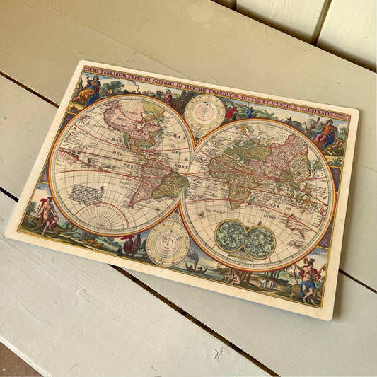 World Map Vintage | Metal Travel Wall Sign