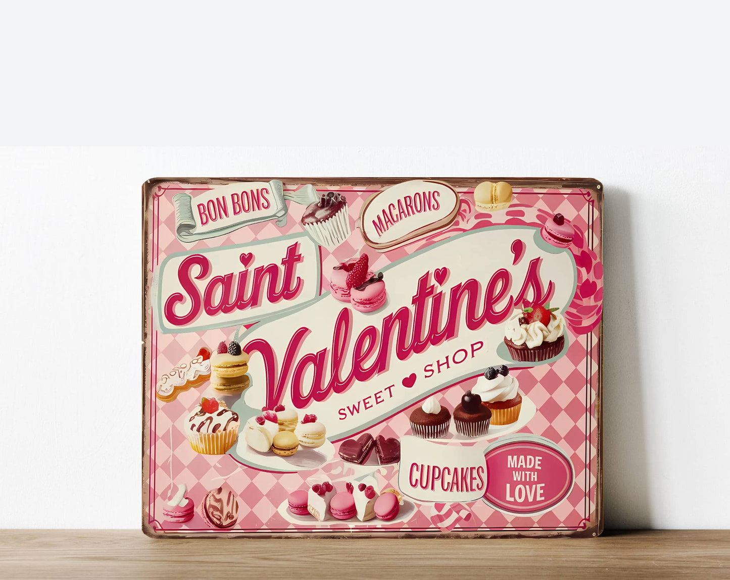 Cakes Saint Valentine | Metal Sign Plaque