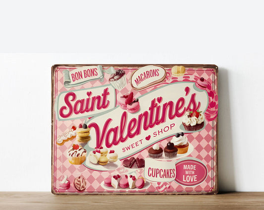 Cakes Saint Valentine | Metal Sign Plaque