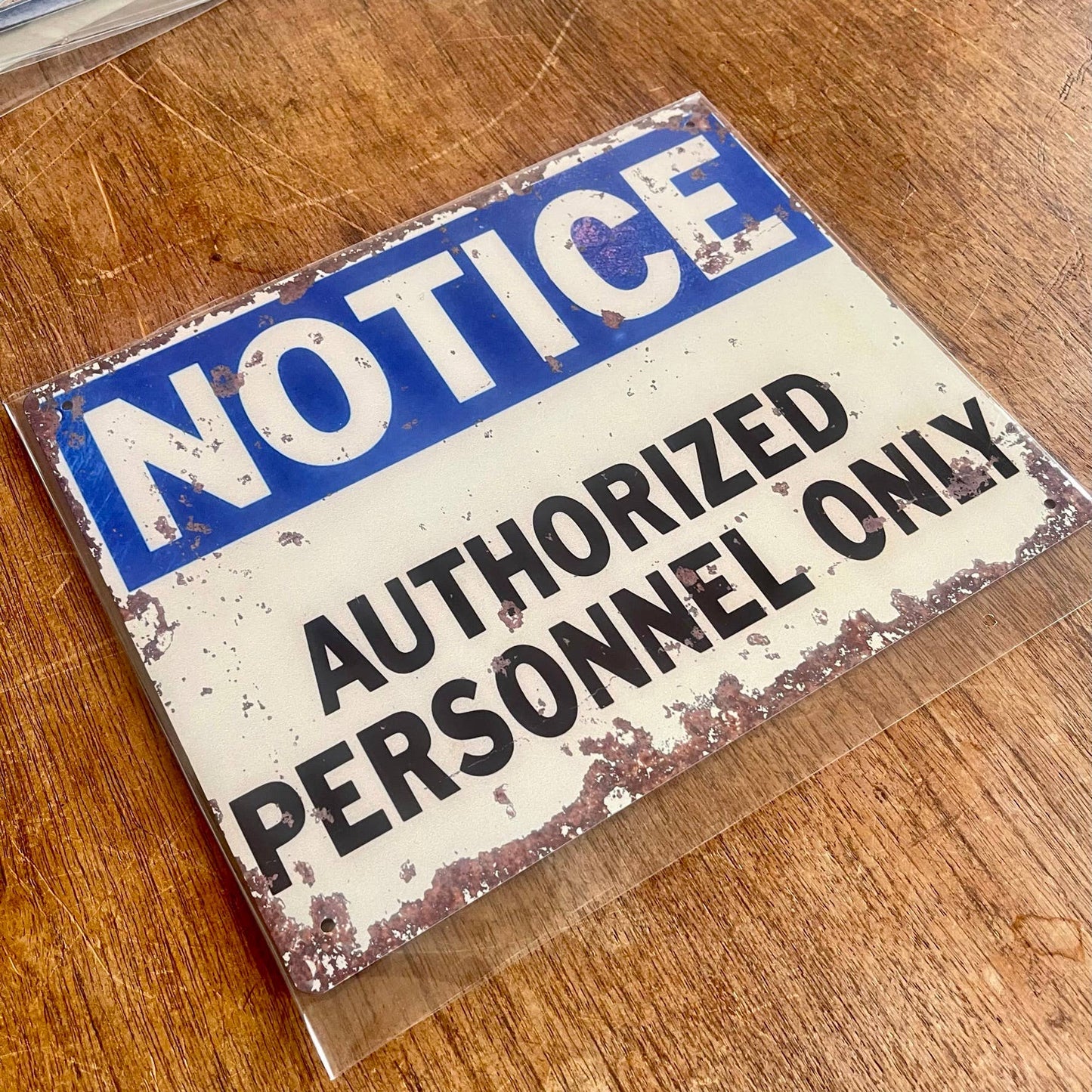 Notice Authorized Personnel Only | Metal Vintage Wall Sign