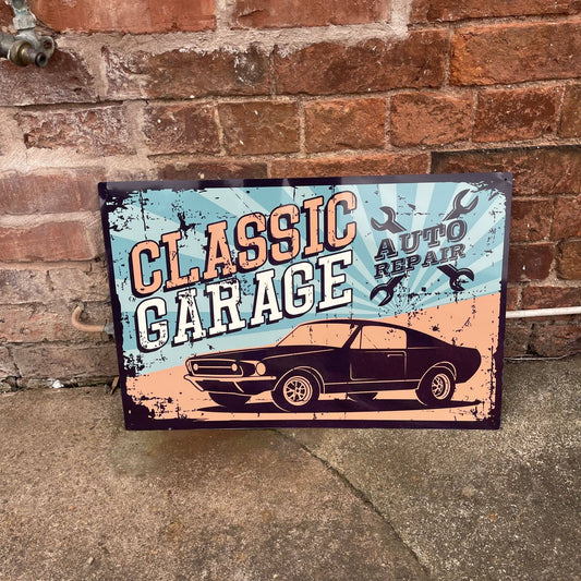 Classic Garage Auto Repair Man Cave | Metal Sign