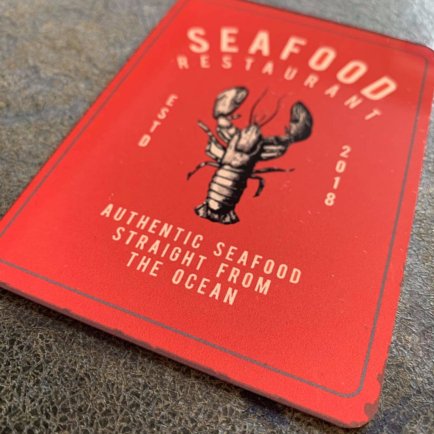 Seafood Restaurant Metal Sign Plaque