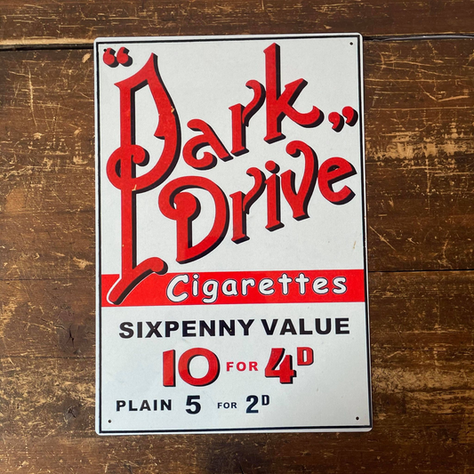 Park Drive Cigarette Metal Advertising Wall Sign